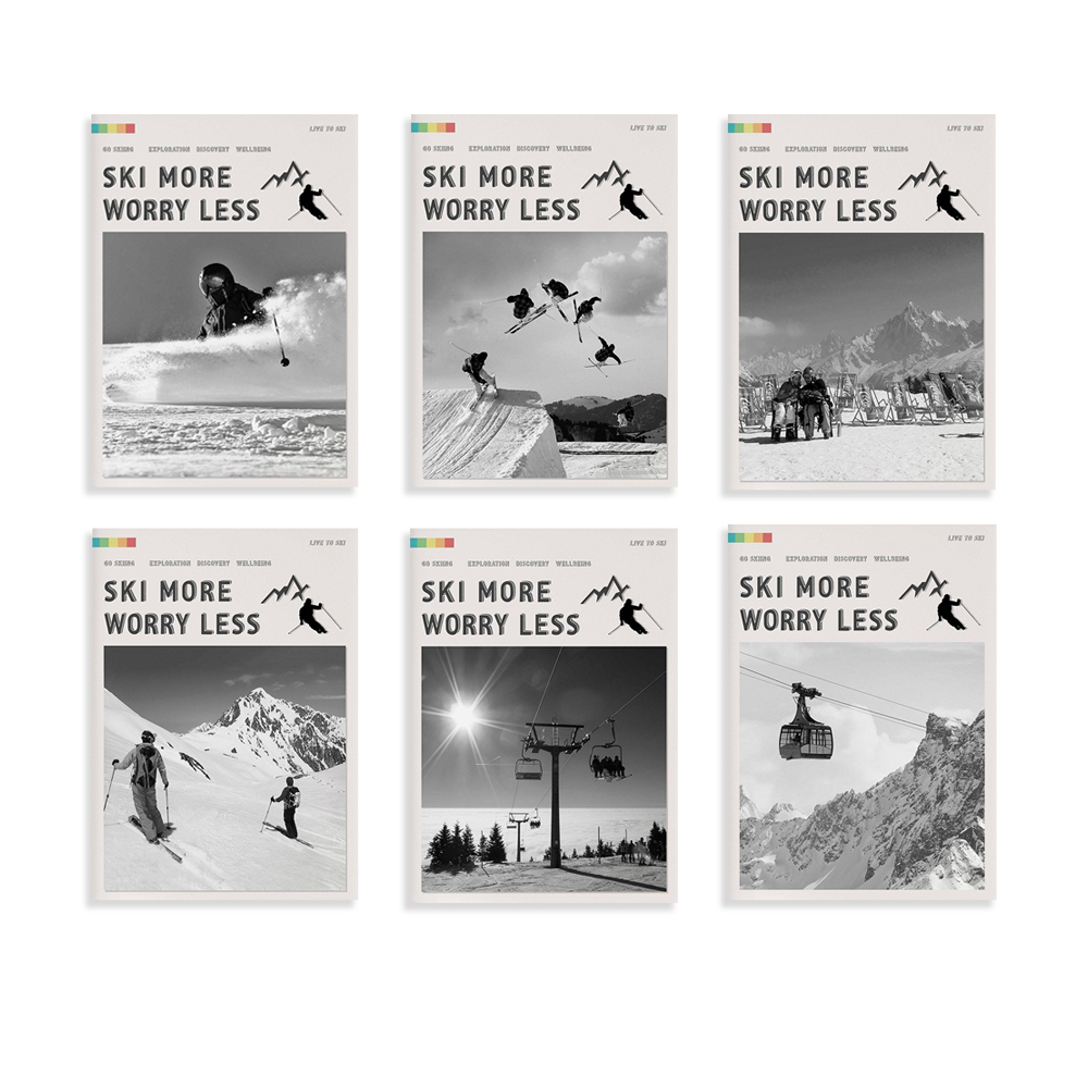 Outdoor Adventure York - Ski More Worry Less Poster, Skiing