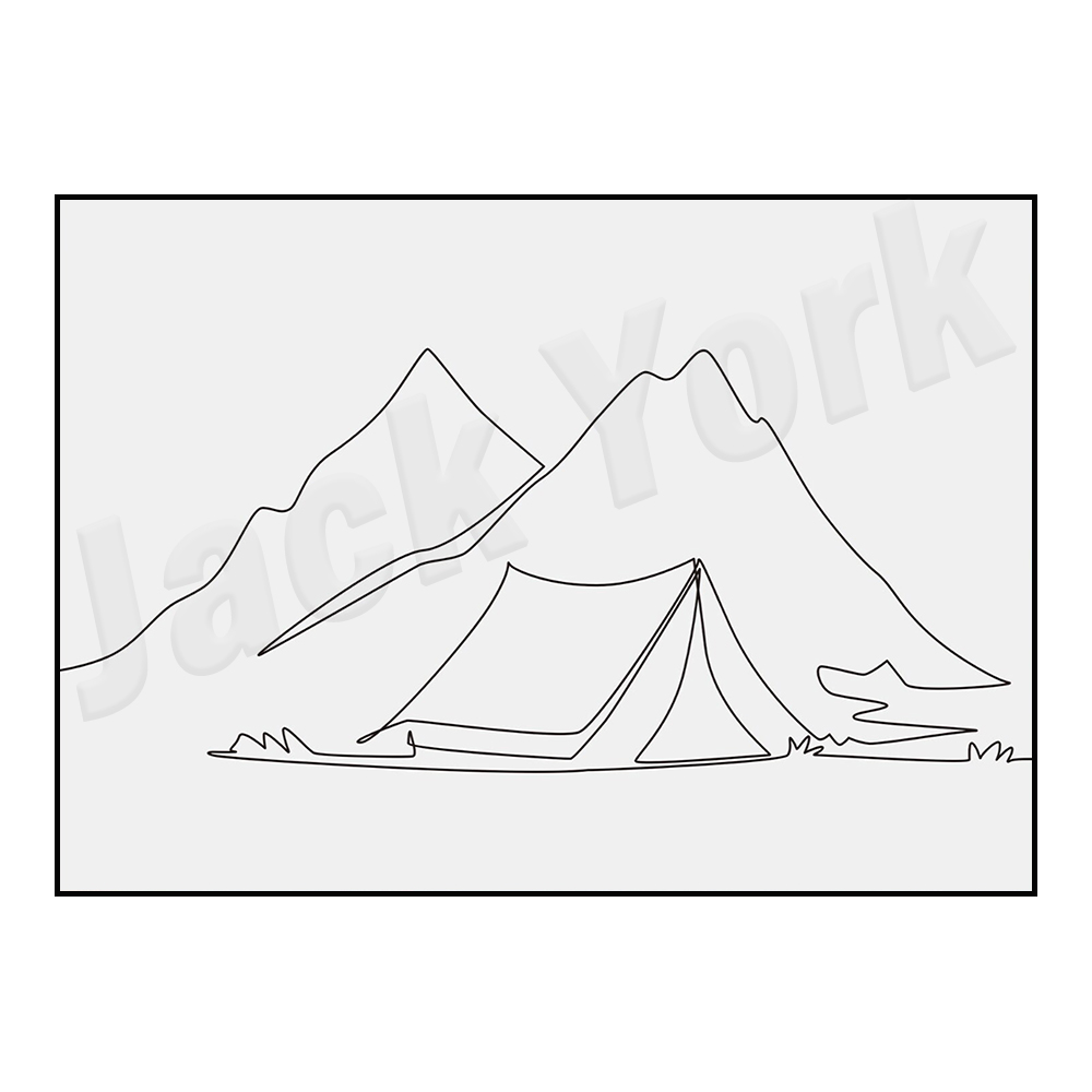Hiking poster, minimalist tent - Outdoor Adventure York 评论和价格