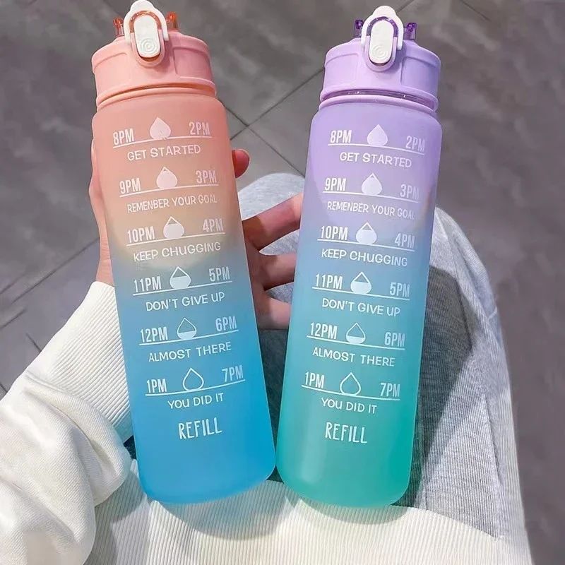 Sports Water Bottle with Time- - Outdoor Adventure And Sports 评论和价格
