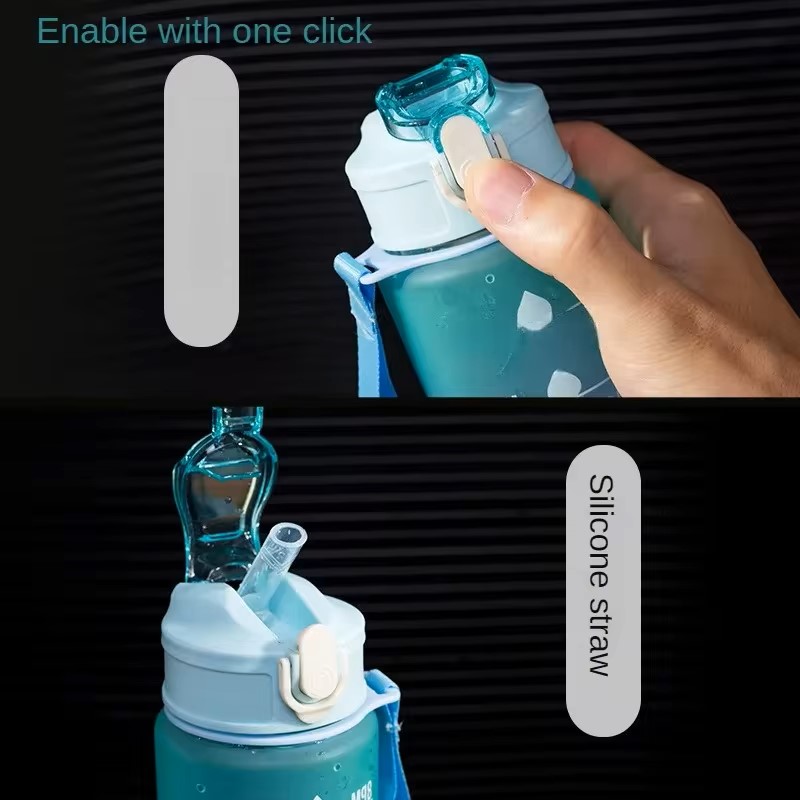 Sports Water Bottle with Time- - Outdoor Adventure And Sports 评论和价格